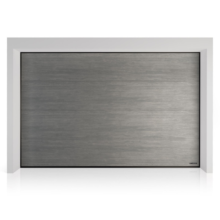 Brama garażowa segmentowa UniTherm - panel gładki, bez przetłoczeń. Sterowanie automatyczne METRO Smart io.