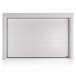 Brama garażowa segmentowa UniTherm - panel z przetłoczeniami wysokimi. Sterowanie ręczne.