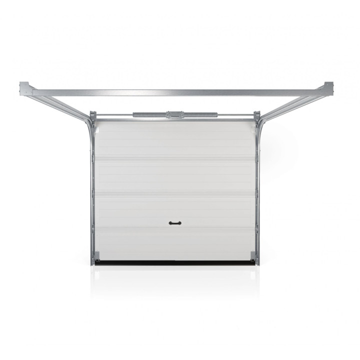 Brama garażowa segmentowa UniTherm - panel z przetłoczeniami wysokimi. Sterowanie ręczne.