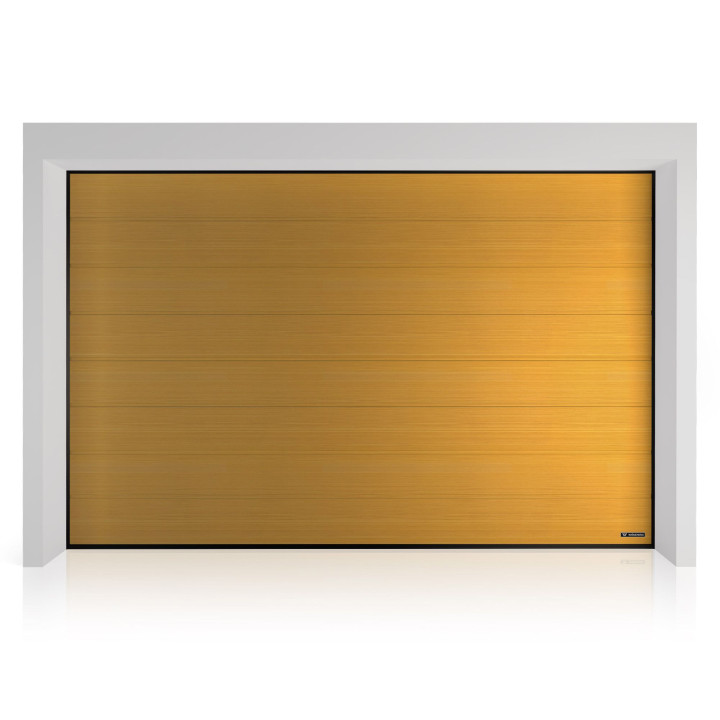 Brama garażowa segmentowa UniTherm - panel z przetłoczeniami wysokimi. Sterowanie ręczne.