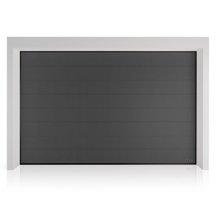 Brama garażowa segmentowa UniTherm - panel z przetłoczeniami wysokimi. Sterowanie automatyczne SPARK.