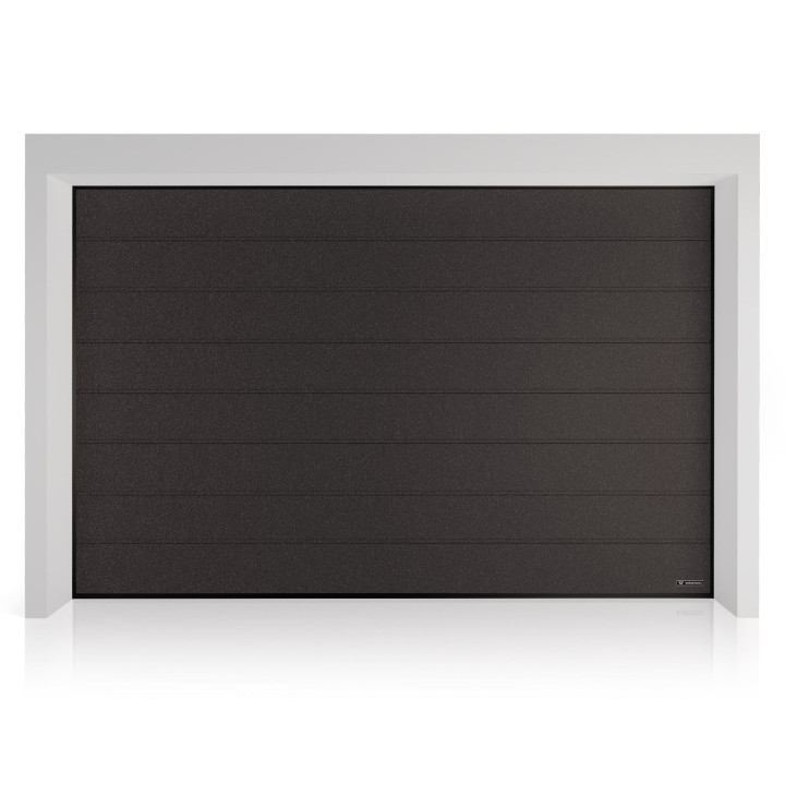 Brama garażowa segmentowa UniTherm - panel z przetłoczeniami wysokimi. Sterowanie automatyczne SPARK.