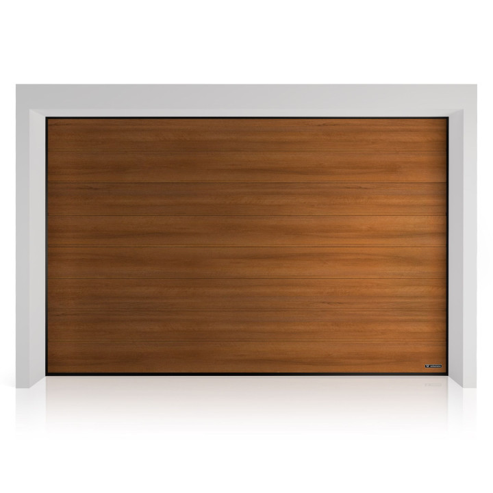 Brama garażowa segmentowa UniTherm - panel z przetłoczeniami wysokimi. Sterowanie automatyczne SPARK.