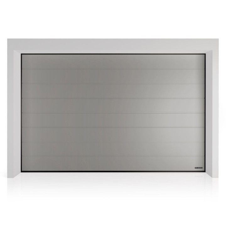 Brama garażowa segmentowa UniTherm - panel z przetłoczeniami wysokimi. Sterowanie automatyczne METRO Smart io.