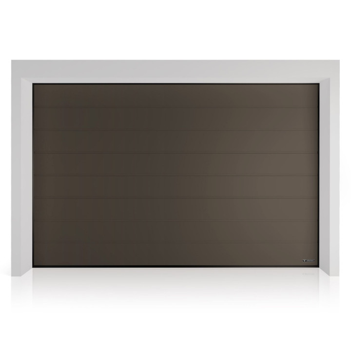 Brama garażowa segmentowa UniTherm - panel z przetłoczeniami wysokimi. Sterowanie automatyczne METRO Smart io.