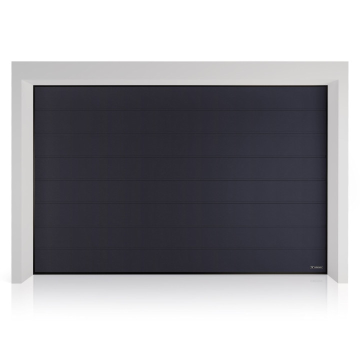 Brama garażowa segmentowa UniTherm - panel z przetłoczeniami wysokimi. Sterowanie automatyczne METRO Smart io.