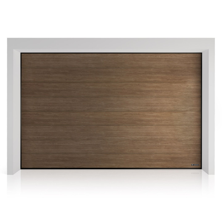 Brama garażowa segmentowa UniTherm - panel z przetłoczeniami wysokimi. Sterowanie automatyczne METRO Smart io.