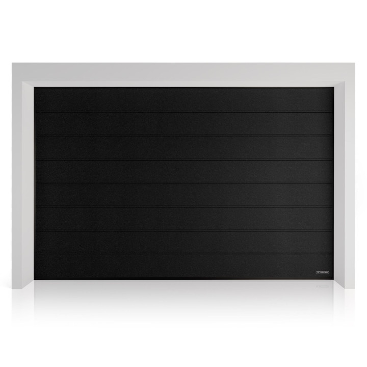 Brama garażowa segmentowa UniTherm - panel z przetłoczeniami wysokimi. Sterowanie automatyczne METRO Smart io.