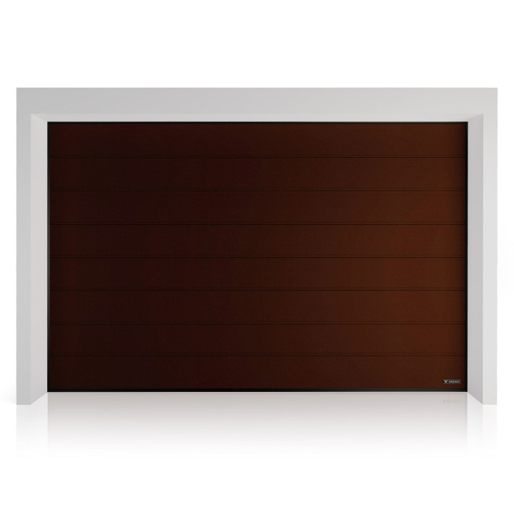 Brama garażowa segmentowa UniTherm - panel z przetłoczeniami wysokimi. Sterowanie automatyczne METRO Smart io.