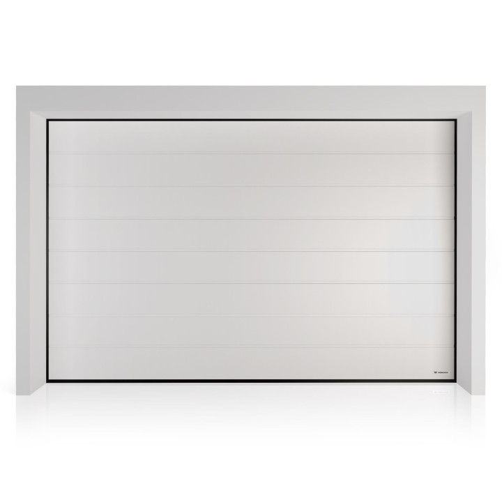 Brama garażowa segmentowa PRIME - panel z przetłoczeniami wysokimi. Sterowanie automatyczne METRO Smart io.