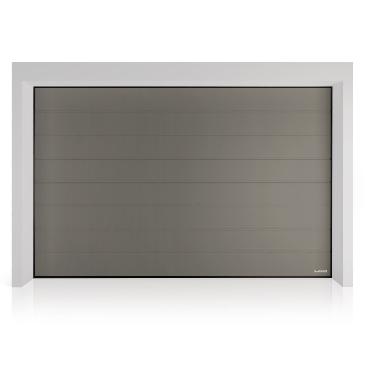 Brama garażowa segmentowa PRIME - panel z przetłoczeniami wysokimi. Sterowanie automatyczne METRO Smart io.