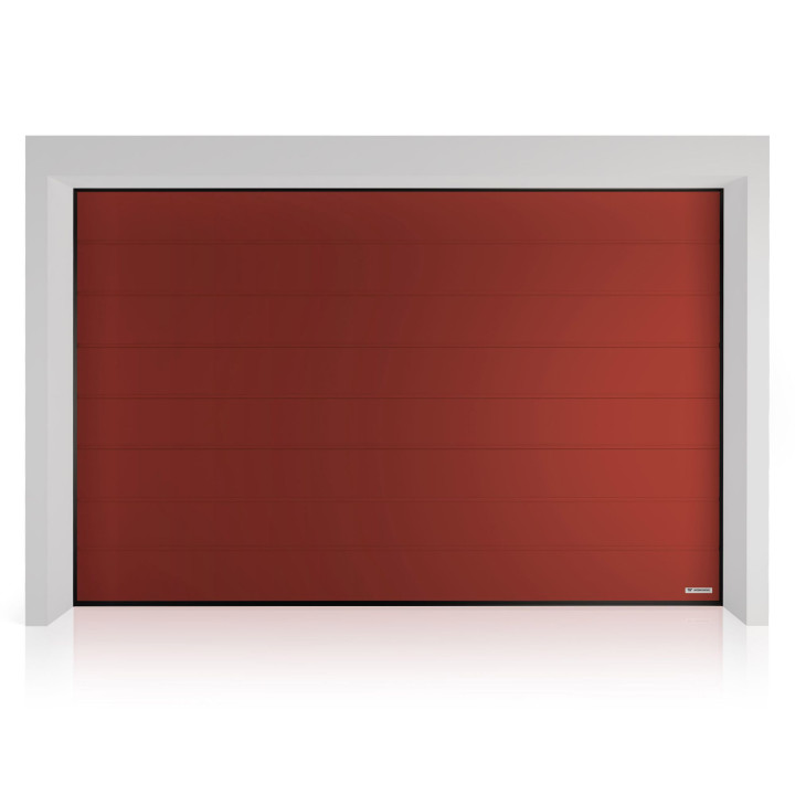 Brama garażowa segmentowa PRIME - panel z przetłoczeniami wysokimi. Sterowanie automatyczne METRO Smart io.