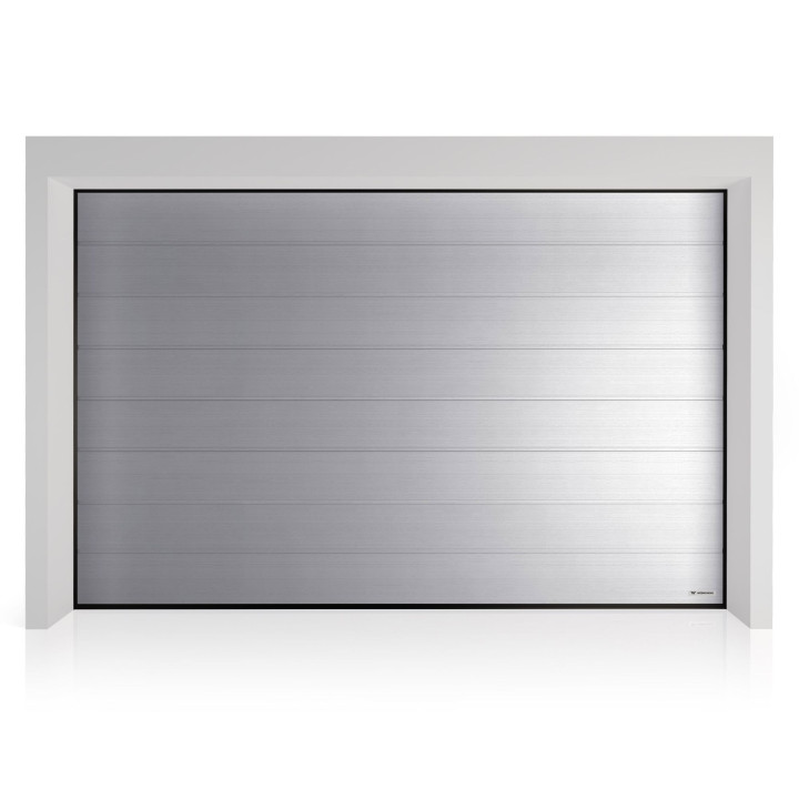 Brama garażowa segmentowa PRIME - panel z przetłoczeniami wysokimi. Sterowanie automatyczne METRO Smart io.