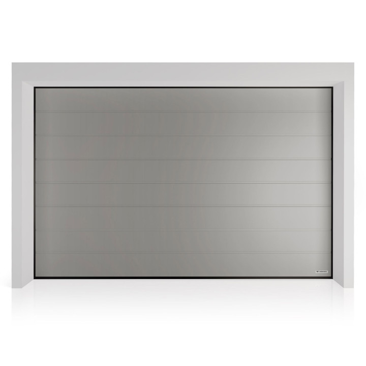 Brama garażowa segmentowa PRIME - panel z przetłoczeniami wysokimi. Sterowanie automatyczne SPARK.