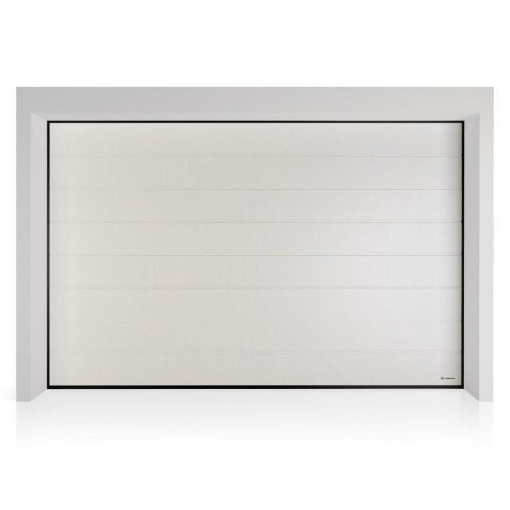 Brama garażowa segmentowa PRIME - panel z przetłoczeniami wysokimi. Sterowanie automatyczne SPARK.
