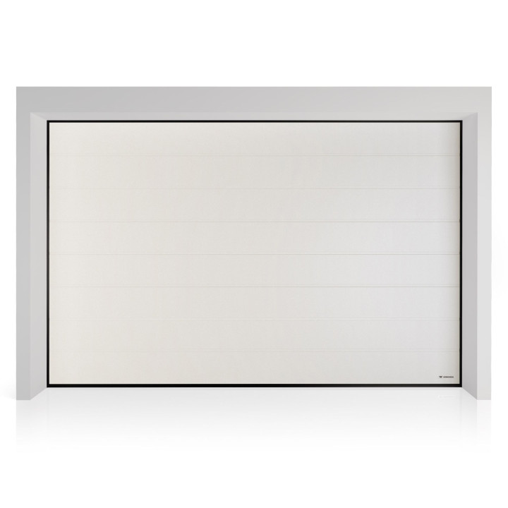 Brama garażowa segmentowa PRIME - panel z przetłoczeniami wysokimi. Sterowanie automatyczne SPARK.