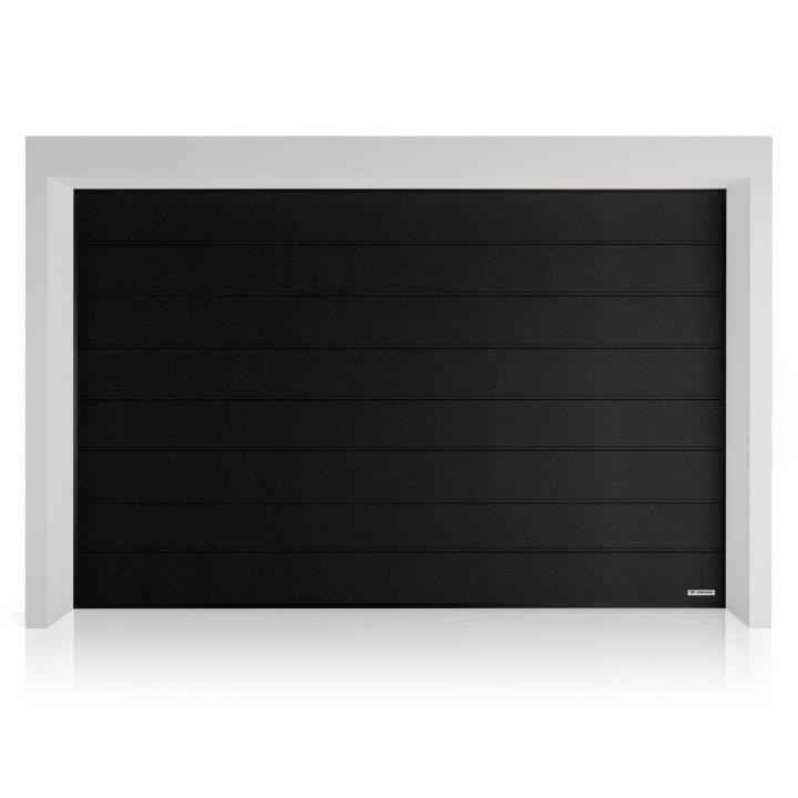 Brama garażowa segmentowa PRIME - panel z przetłoczeniami wysokimi. Sterowanie automatyczne SPARK.