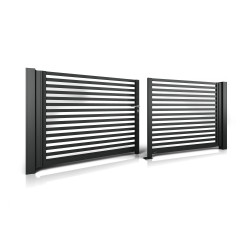 Brama aluminiowa dwuskrzydłowa MODERN AW.AL.102.